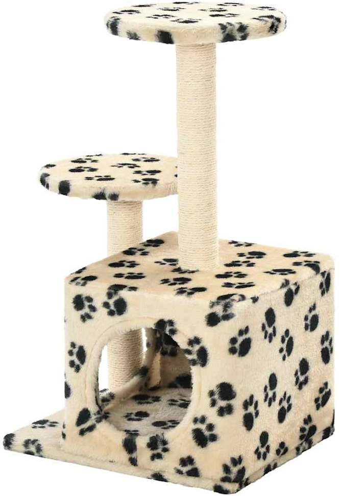 Draskyklė katėms su stovais iš sizalio, 60cm, smėlio sp. pėd.