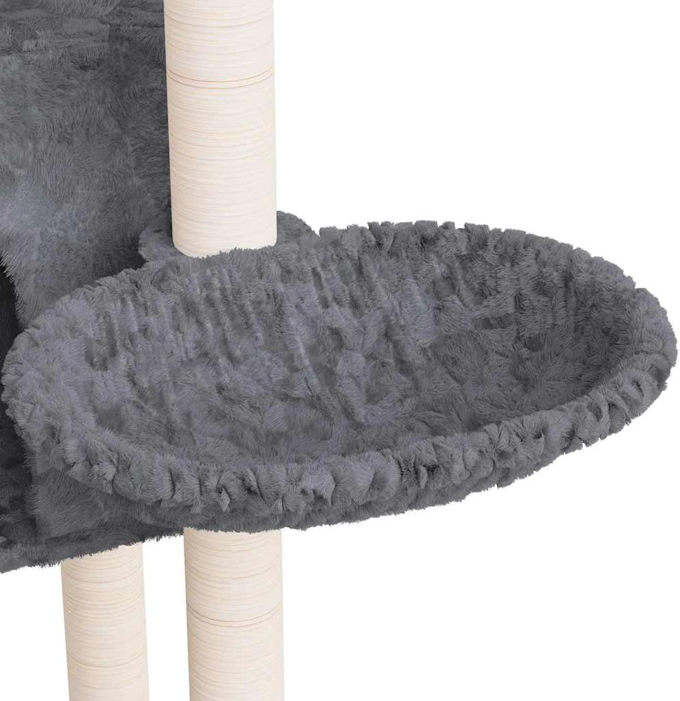 Draskyklė katėms su stovais iš sizalio, tamsiai pilka, 108,5cm