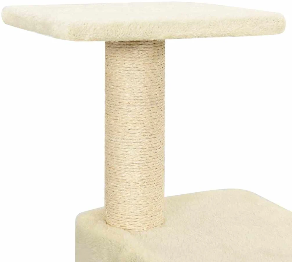 Draskyklė katėms su stovais iš sizalio kreminės spalvos 118,5cm