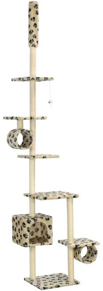 Draskyklė katėms su stovu iš sizalio, 260 cm, smėlio sp. pėd.