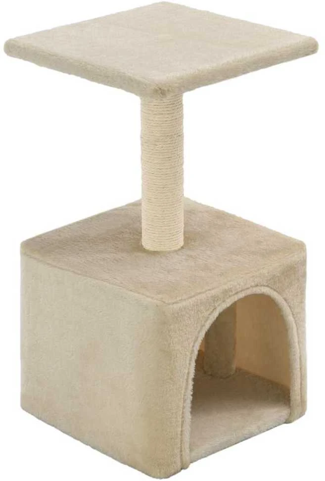 Draskyklė katėms su stovu iš sizalio, 55 cm, smėlio spalvos