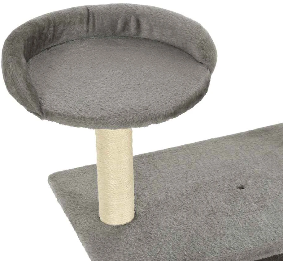 Draskyklė katėms su stovu iš sizalio, 95cm, pilka