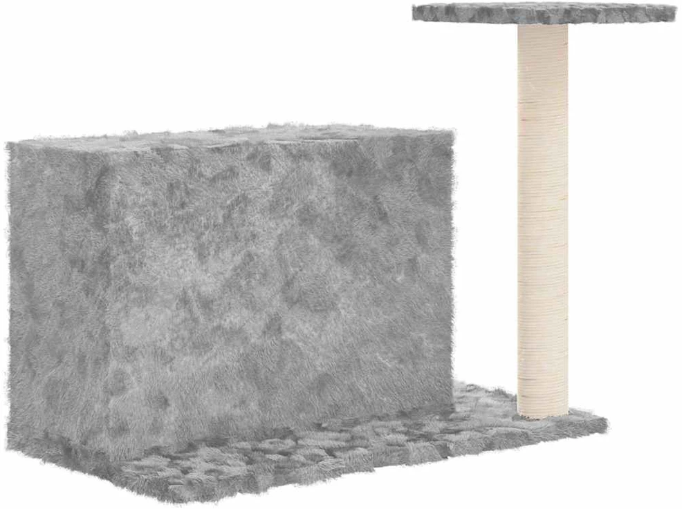 Draskyklė katėms su stovu iš sizalio, šviesiai pilka, 51cm