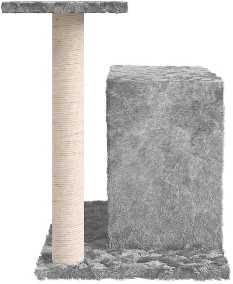 Draskyklė katėms su stovu iš sizalio, šviesiai pilka, 51cm
