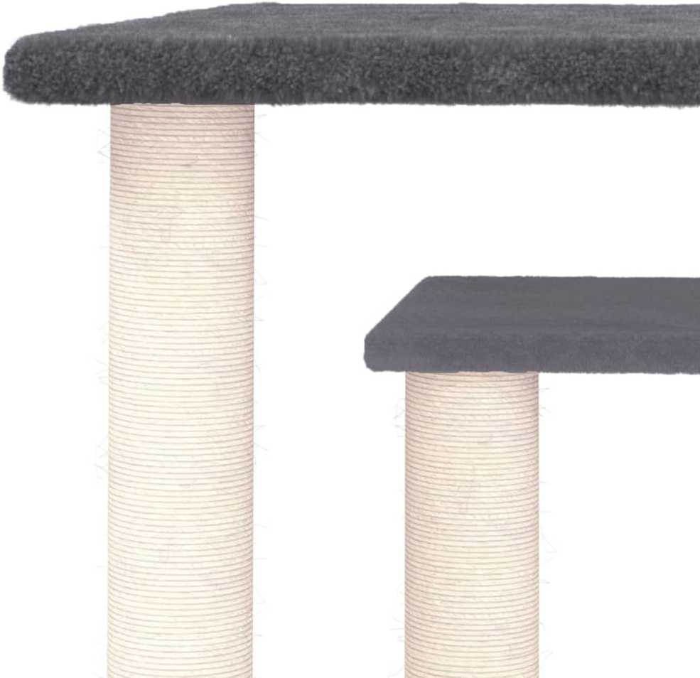 Draskymo stovai katėms su platformomis, tamsiai pilki, 50cm