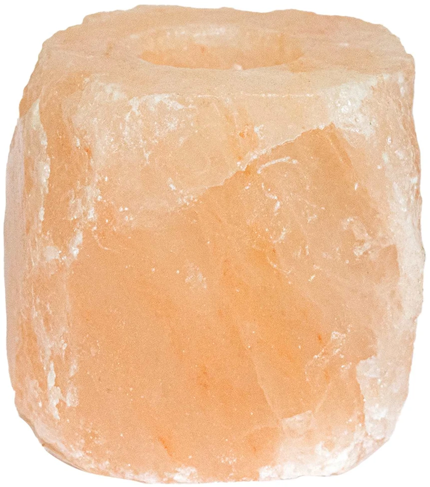 Druskos akmens tealight laikikliai 4 vnt. Rožinė Druskos akmuo