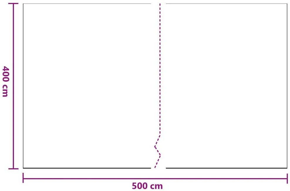 Dulkių lakštas 12 vnt. Skaidrus 400 x 500 cm HDPE