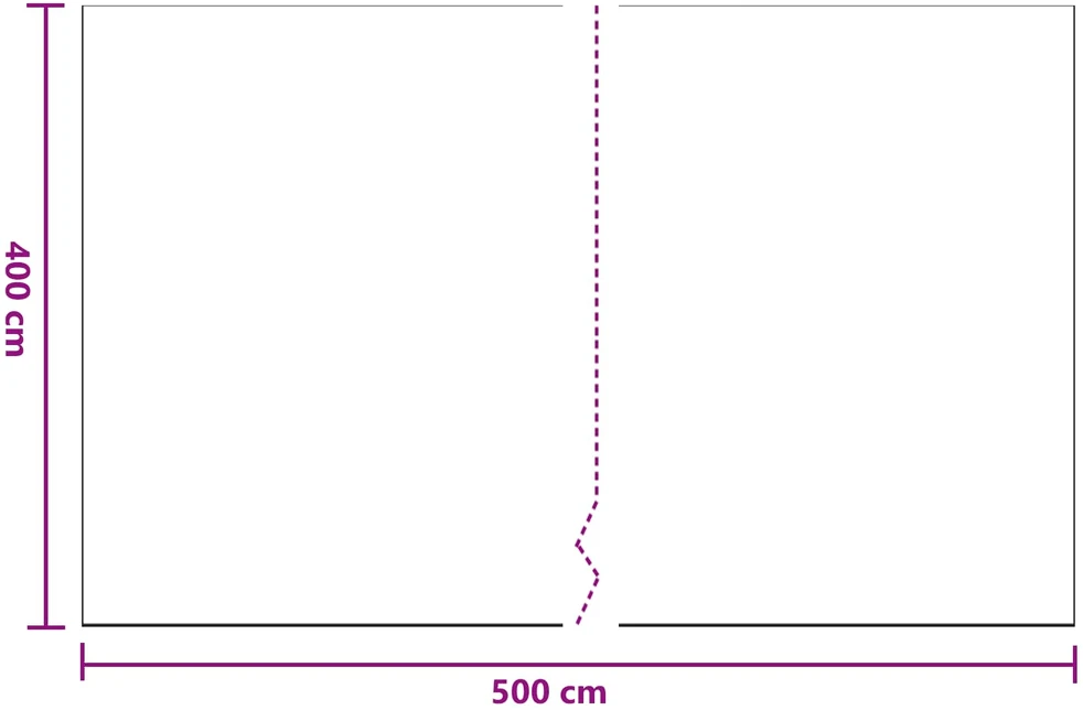 Dulkių lakštas 6 vnt. Skaidrus 400 x 500 cm HDPE