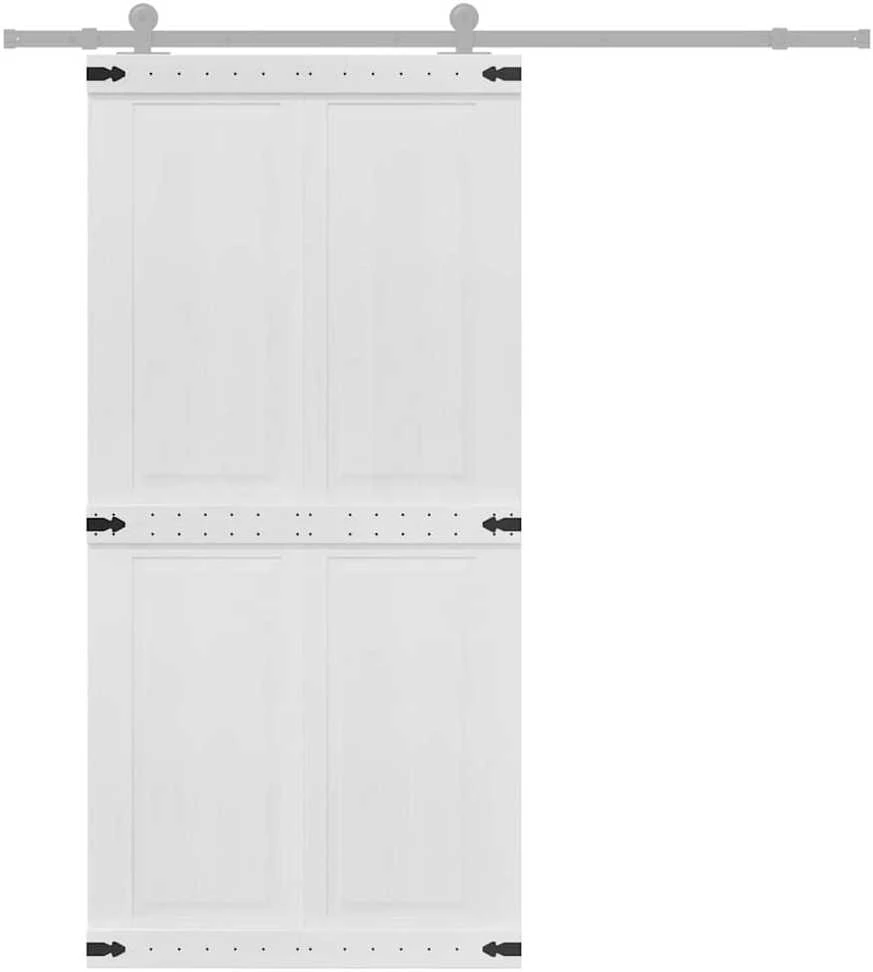 Tvarto durys CORONA 100 x 210 cm Pušies medienos masyvas Balta