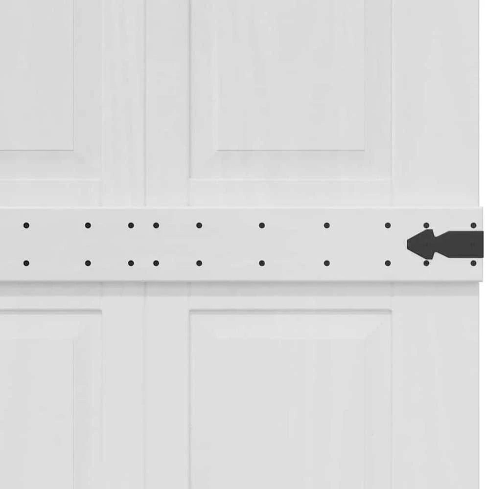 Tvarto durys CORONA 70 x 210 cm Pušies medienos masyvas Balta
