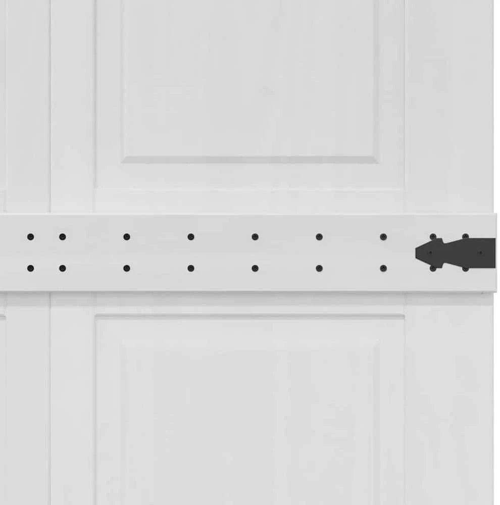 Tvarto durys CORONA 90 x 210 cm Pušies medienos masyvas Balta