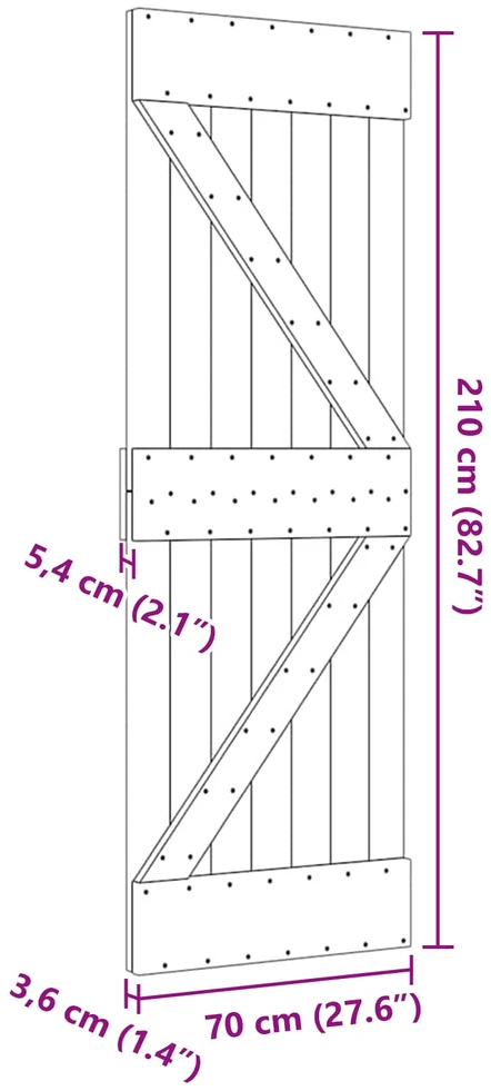 Duris NARVIK 70 x 210 cm Natūrali