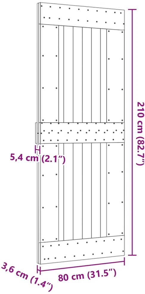 Duris NARVIK 80 x 210 cm Natūrali