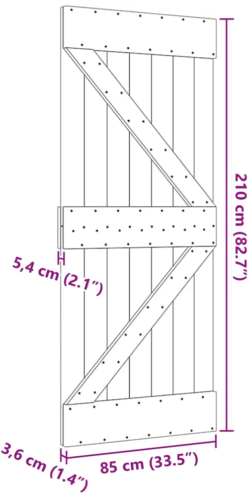 Duris NARVIK 85 x 210 cm Natūrali