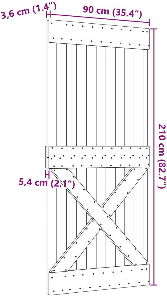 Duris NARVIK 90 x 210 cm Natūrali