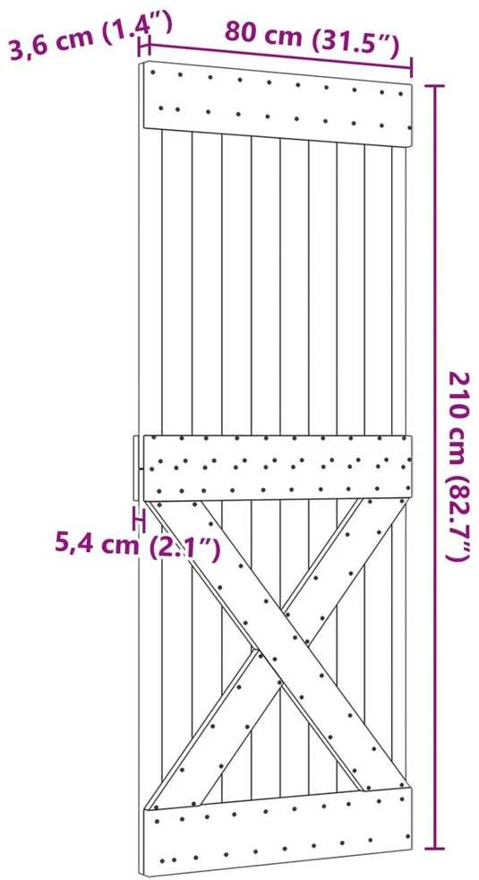 Duris NARVIK 80 x 210 cm Natūrali