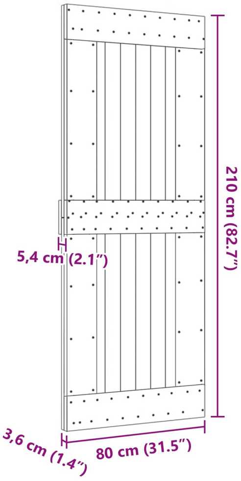 Duris NARVIK 80 x 210 cm Natūrali