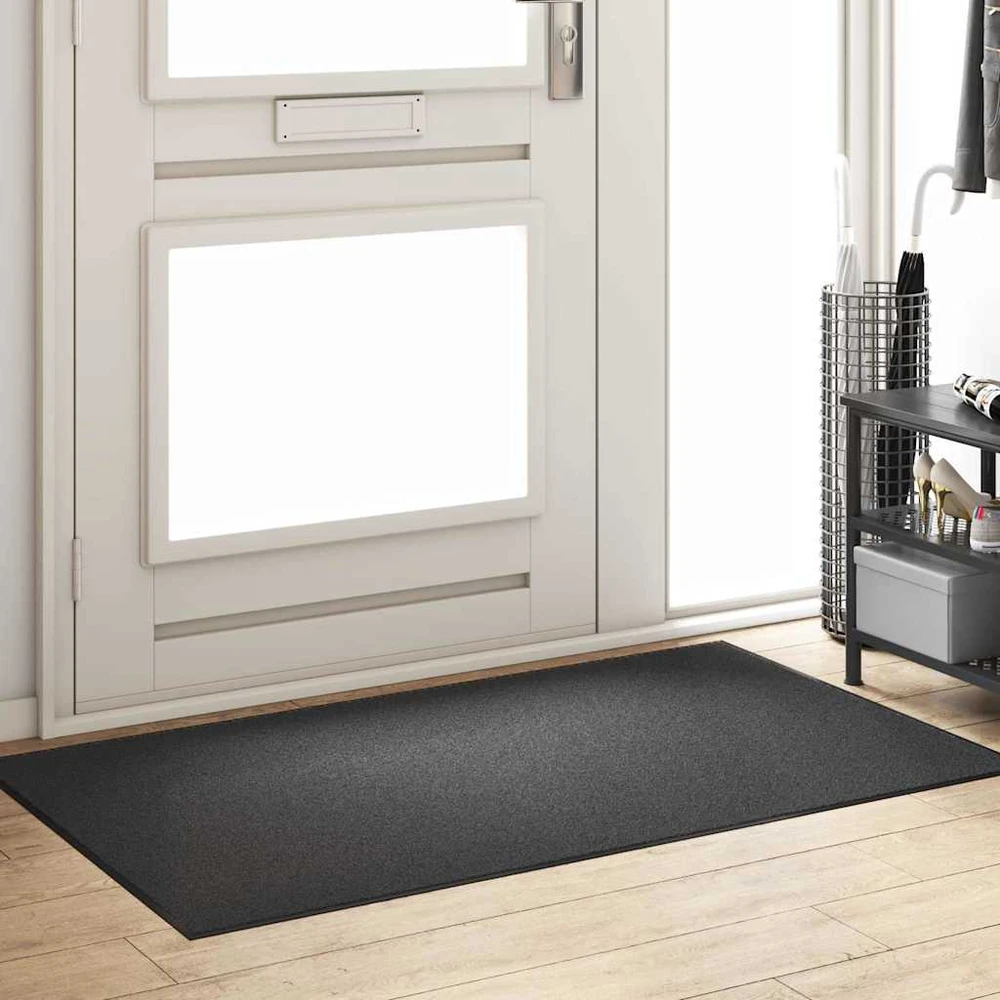 Durų kilimėlis Antracito ir juoda 90 x 150 cm 100% poliamidas