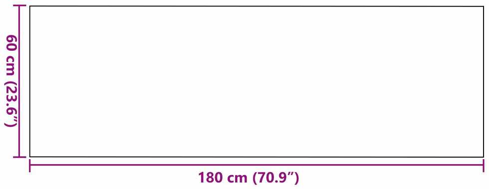 Durų kilimėlis Antracito ir juoda 60 x 180 cm 100% poliamidas