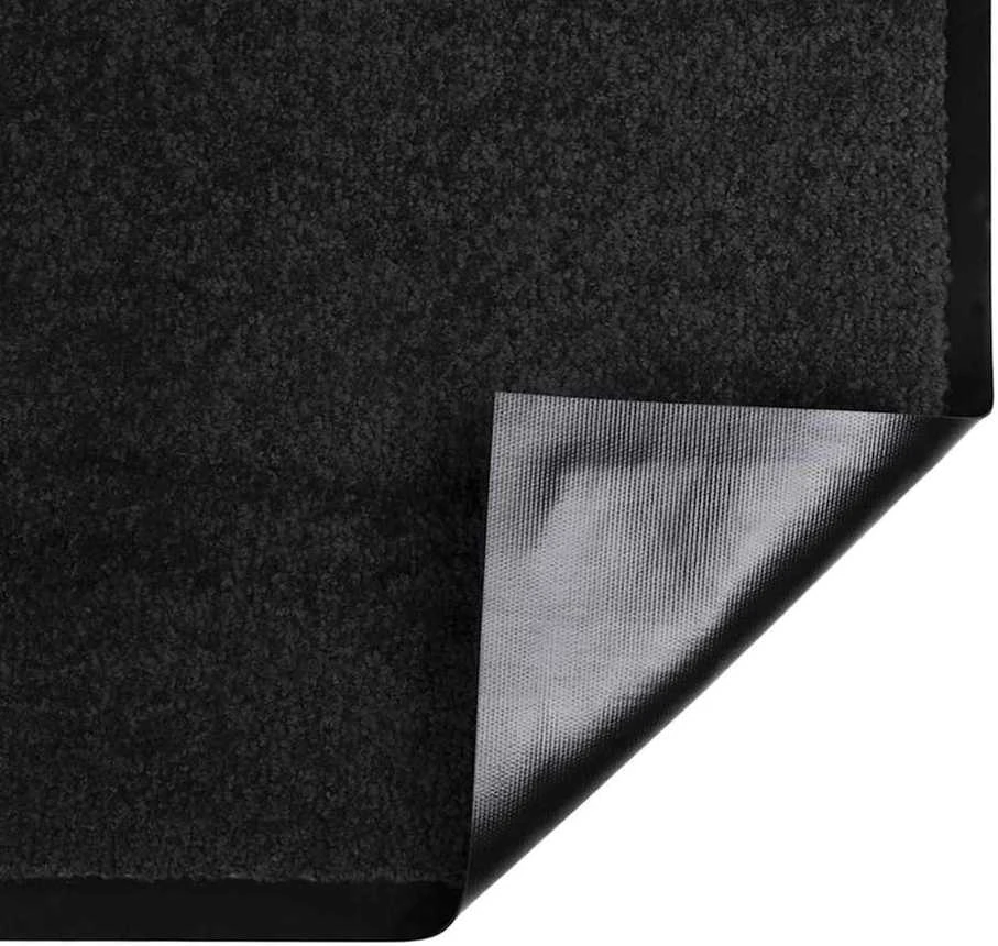 Durų kilimėlis Juoda 60 x 40 x 1.2 cm Teddy Audinys