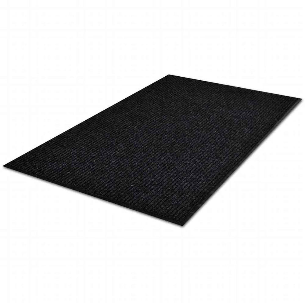 Juodas PVC Durų Kilimėlis, 90 x 60 cm
