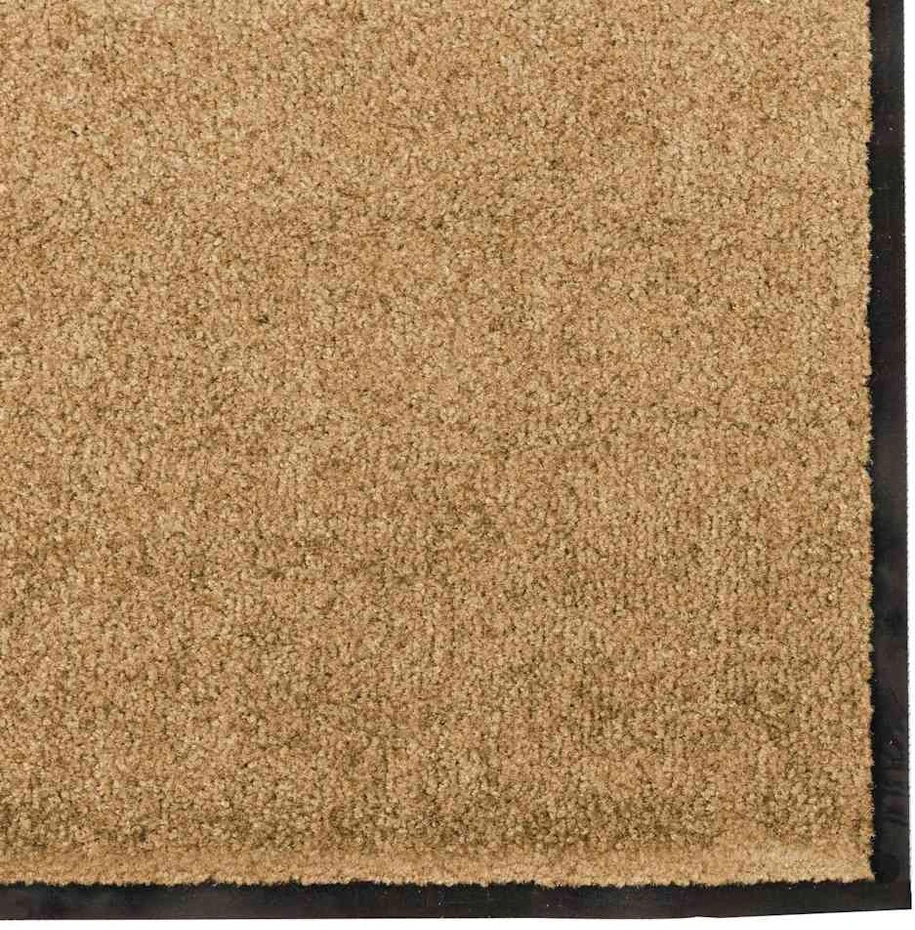 Durų kilimėlis Kremas ir juoda 120 x 250 cm Poliamidas ir PVC