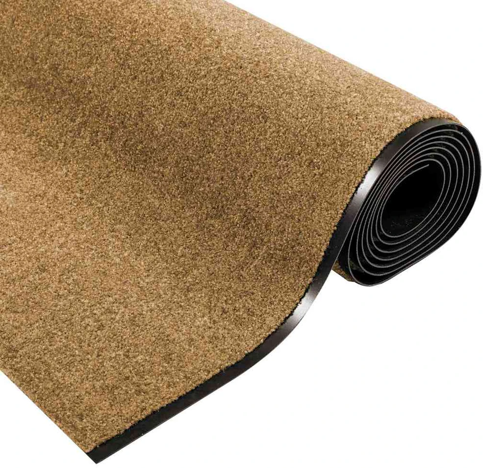 Durų kilimėlis Kremas ir juoda 120 x 350 cm Poliamidas ir PVC