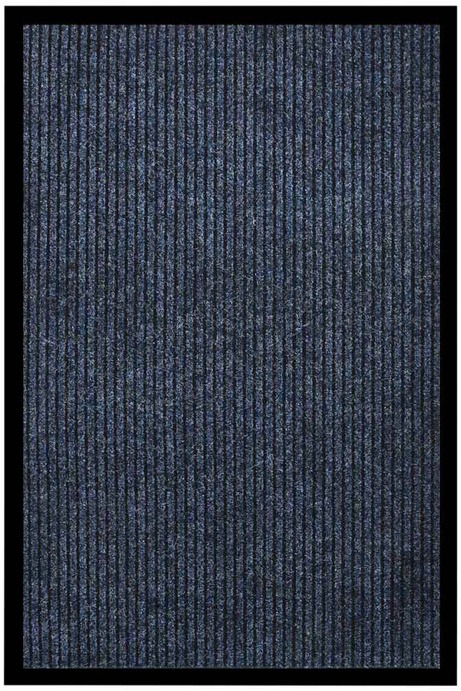 Durų kilimėlis, mėlynos spalvos, 80x120cm, dryžuotas