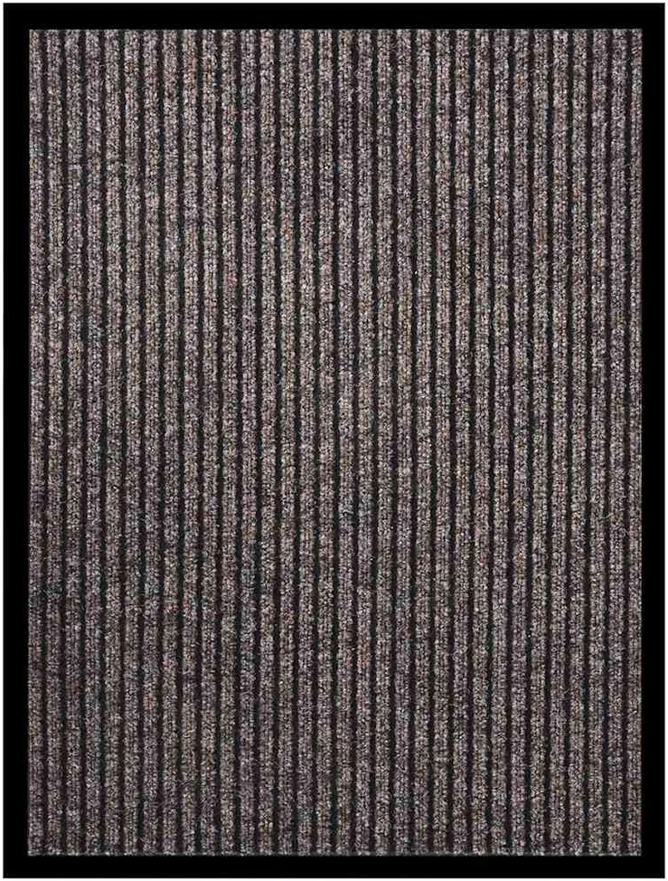 Durų kilimėlis, smėlio spalvos, 60x80cm, dryžuotas