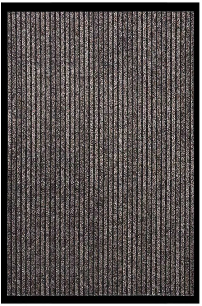 Durų kilimėlis, smėlio spalvos, 80x120cm, dryžuotas