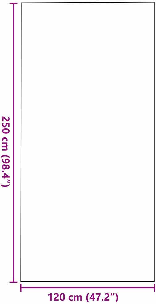 Durų kilimėlis Antracito ir juoda 120 x 250 cm 100% poliamidas