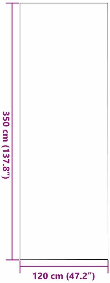 Durų kilimėlis Antracito ir juoda 120 x 350 cm 100% poliamidas