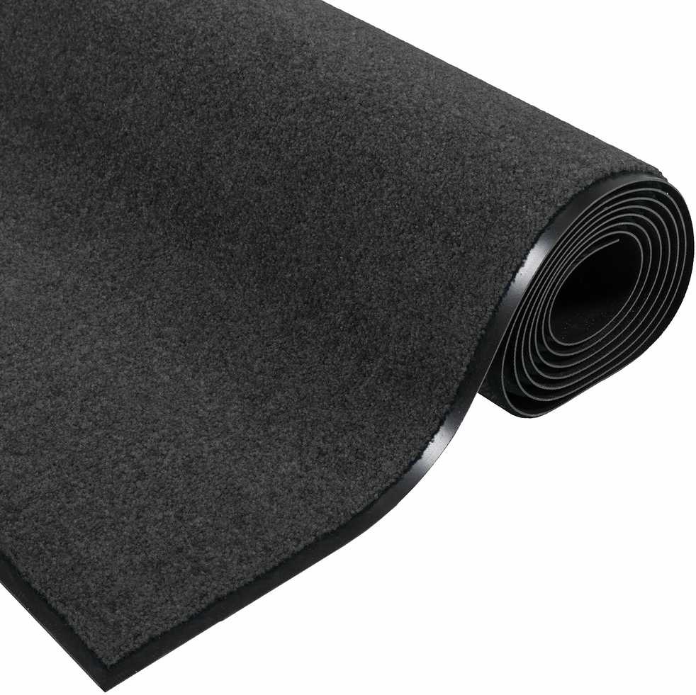 Durų kilimėlis Antracito ir juoda 90 x 150 cm 100% poliamidas