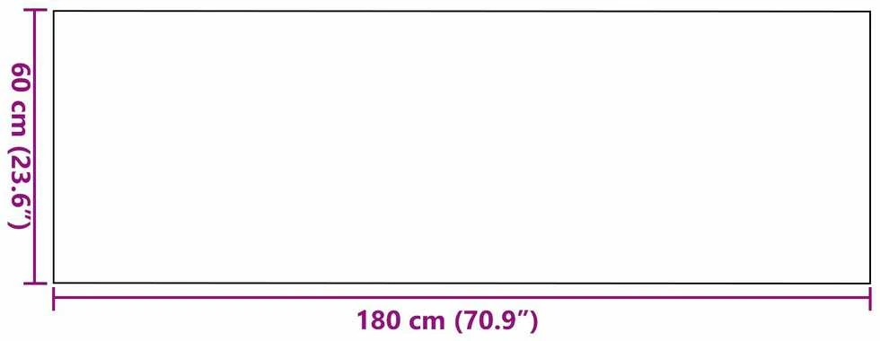 Durų kilimėlis Pilka ir juoda 60 x 180 cm 100% poliamidas