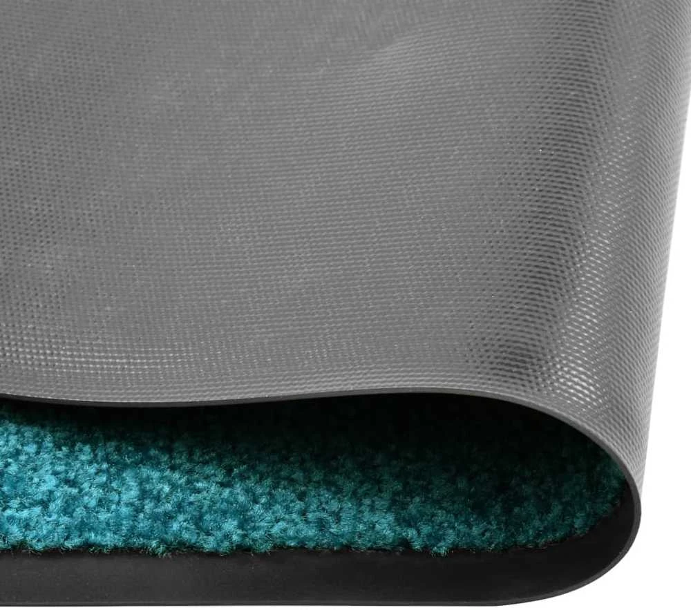 Durų kilimėlis, žydros spalvos, 90x120cm, plaunamas