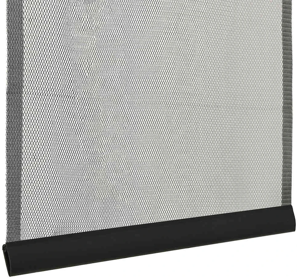 Durų tinklelis nuo vabzdžių, juodas, 100x220cm, poliesteris