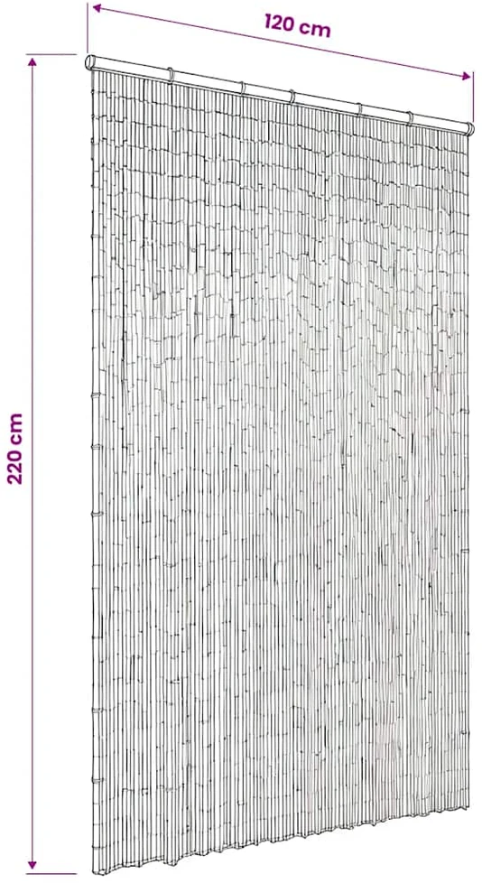 Durų užuolaida nuo vabzdžių, bambukas, 120x220cm