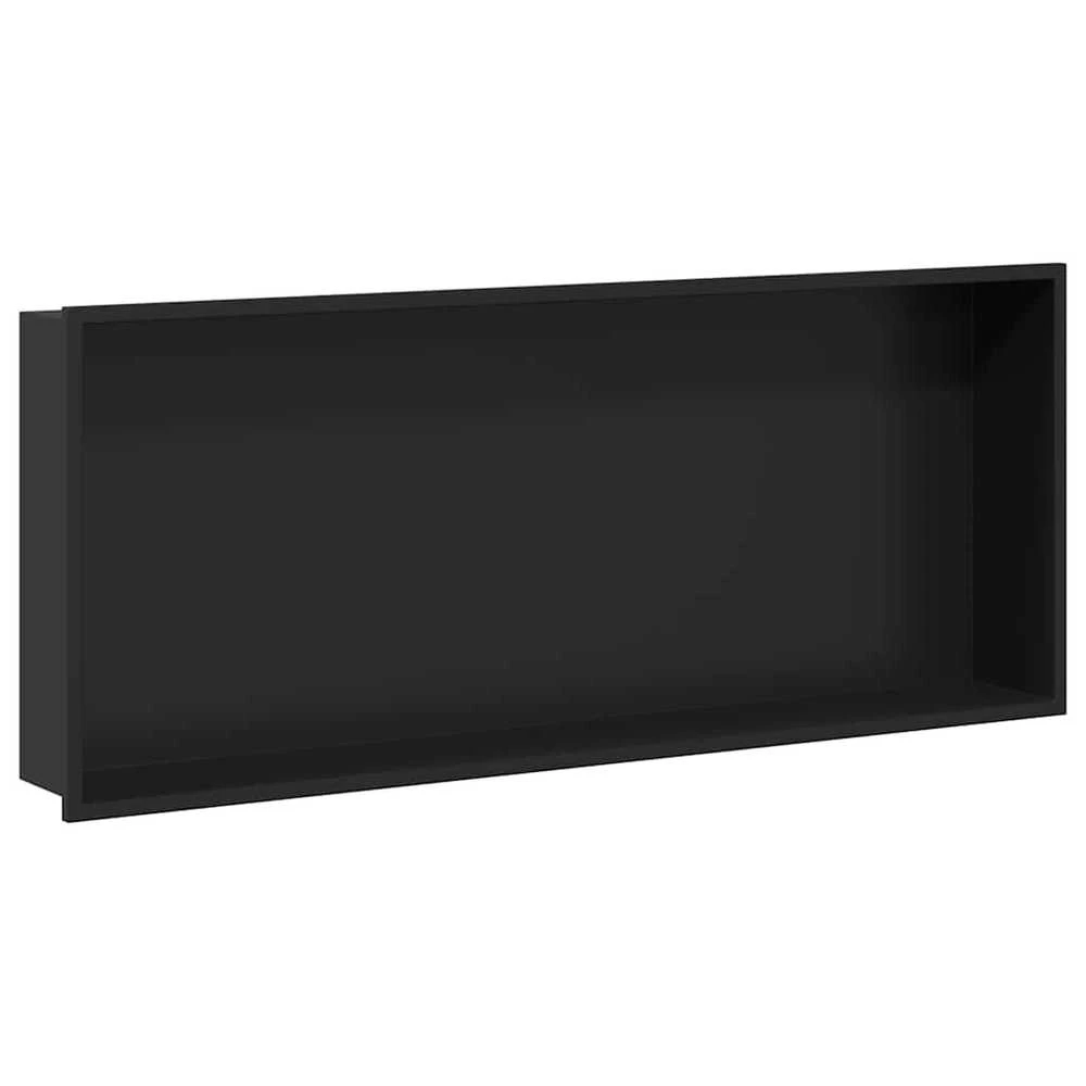 Dušo niša Juoda 75 x 30 x 9,5 cm Nerūdijantis plienas
