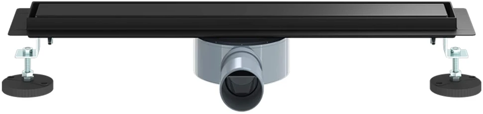 Dušo nuotekų 2-in-1 su 360° sifonu Juoda 50 cm