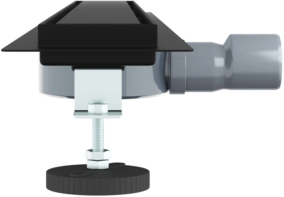 Dušo nuotekų 2-in-1 su 360° sifonu Juoda 80 cm