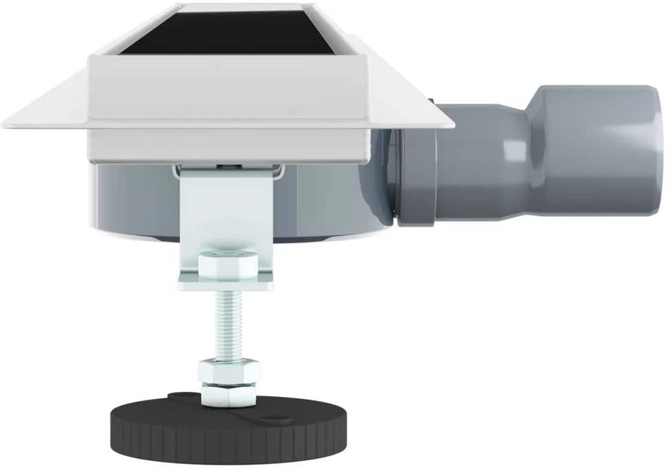 Dušo nuotekų stiklinis dangtelis su 360° sifonu Juoda 80 cm