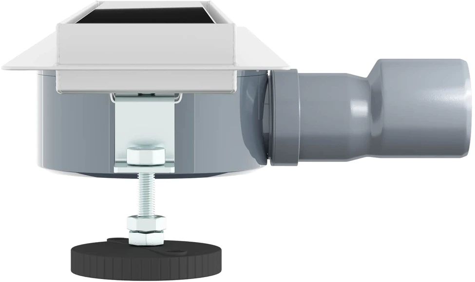 Dušo nuotekų stiklinis dangtelis su 360° sifonu Juoda 50 cm