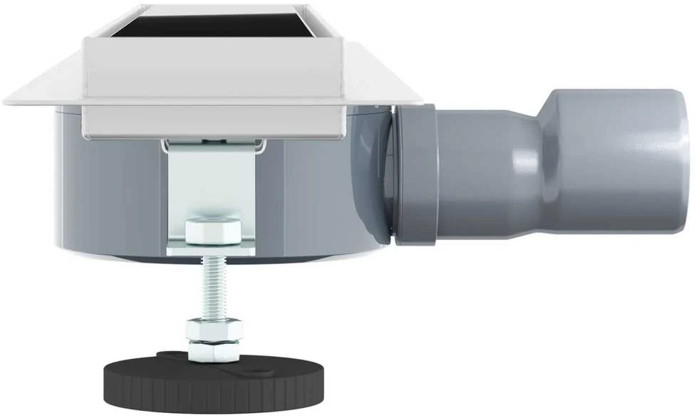 Dušo nuotekų stiklinis dangtelis su 360° sifonu Juoda 50 cm