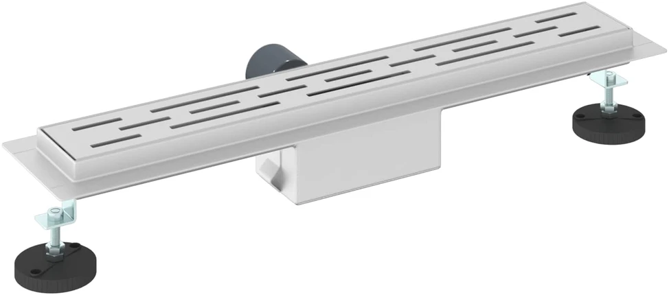 Dušo nutekėjimas su linijiniu dizainu Sidabro 60 cm