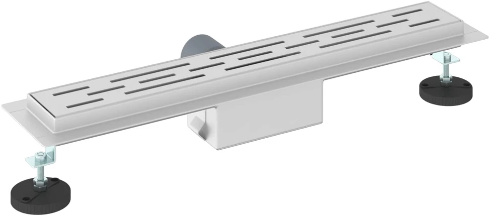 Dušo nutekėjimas su linijiniu dizainu Sidabro 50 cm
