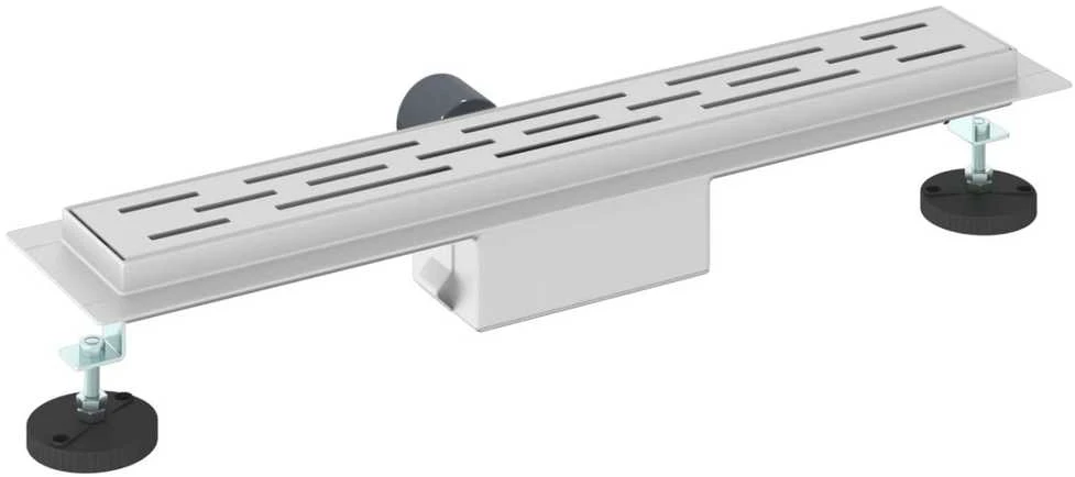 Dušo nutekėjimas su linijiniu dizainu Sidabro 60 cm