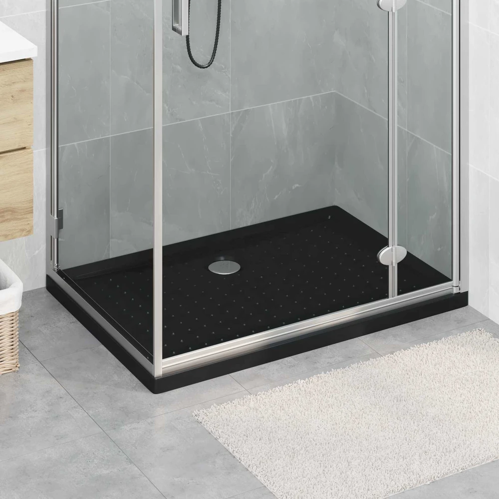 Dušo padėklas su taškais 100 x 70 x 4 cm ABS Juoda