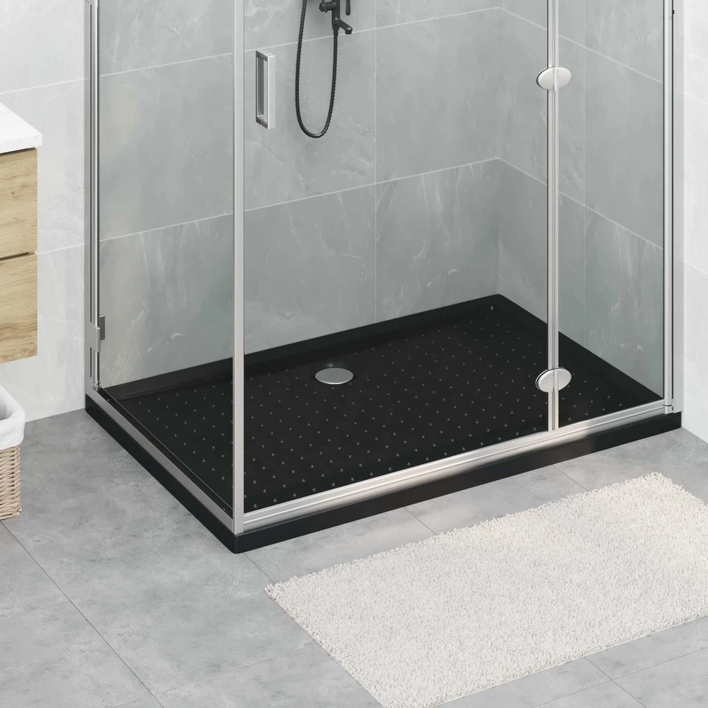 Dušo padėklas su taškais 120 x 80 x 4 cm ABS Juoda