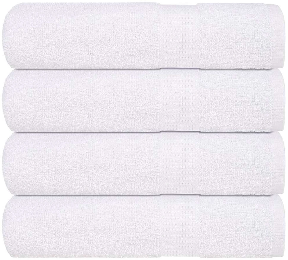 Rankšluostis Dušo rankšluosčiai, FROGN, 4 vnt., balti, 70x140 cm, 360 g/m²
