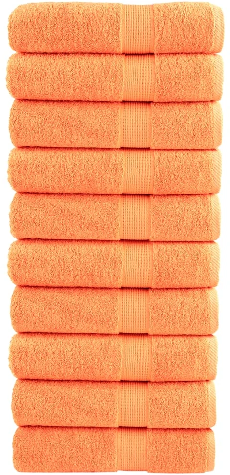 Rankšluostis Dušo rankšluosčiai SOLUND, 10vnt., oranžiniai, 70x140cm 600g/m²